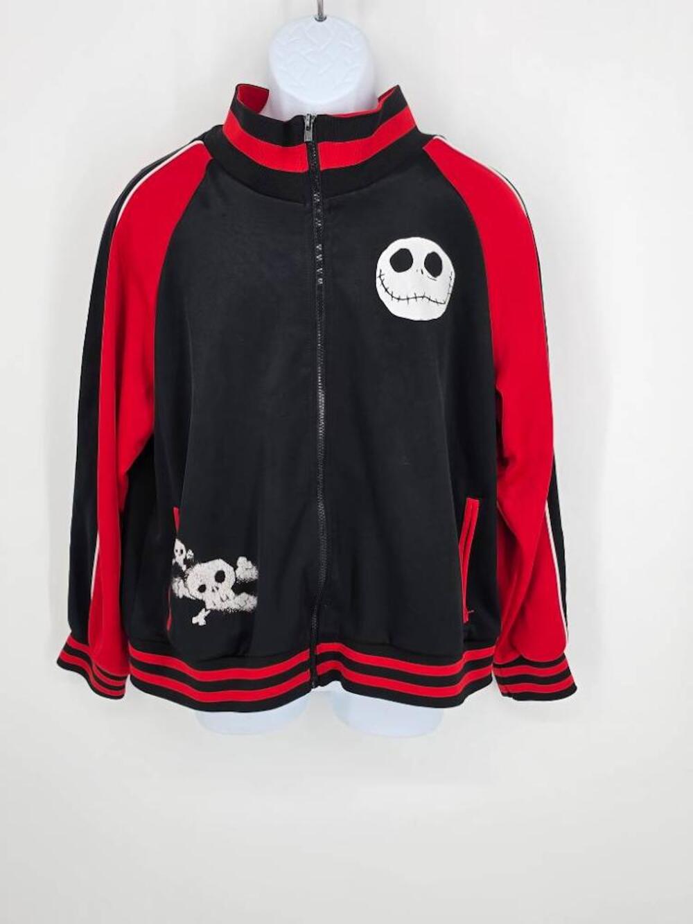 Nightmare Before Christmas Vintage Jack Skellington Track Jacket Black Men 2X